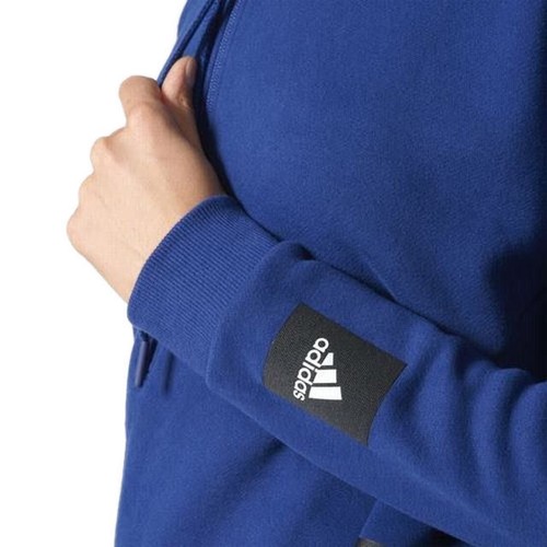 adidas Long Blue Hoodie Sweatshirt Half Zip Womens Performance 2XS XS - Picture 7 of 8