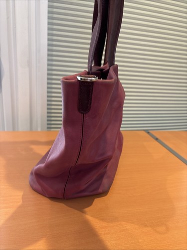 Mulberry Triple Lock Leigh tote - top handle shoulder vintage in purple leather - Picture 4 of 13