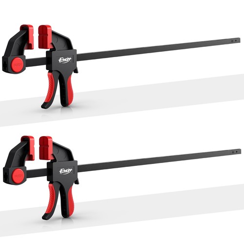 24" Bar Clamps for Woodworking 4Piece OneHanded Clamp/Spreader Light