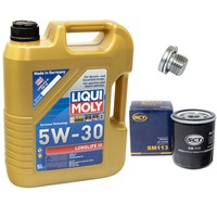 MotoröL ÖLfilter SM113 5W30 5 Liter + ÖLablassschraube FüR Audi Seat Skoda VW