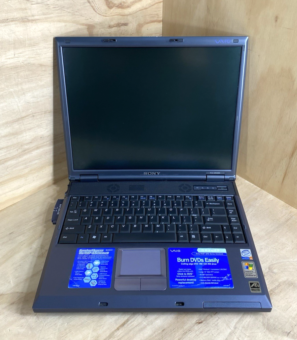 Sony Vaio PCG-GRZ660 Windows XP Pentium 4@2.4GHz/512MB RAM