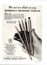 General Pencil Company General's Drawing Pencils Jersey City NJ 1949 Ad TK1