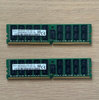 SK Hynix 32GB 2x16GB HMA42GR7MFR4N-TF DDR4 PC4-2133P SERVER RAM ECC RDIMM 2133MH