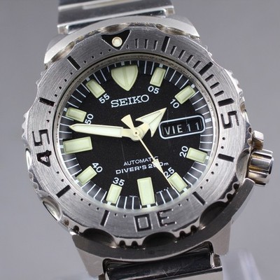 SEIKO 7S26-0350 Black Monster Automatic Men's Watch from JAPAN | eBay