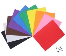 10 Pack EVA Color Foam 9x12 inch EVA Craft Foam 2mm EVA Foam Sheets for DIY H...