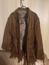 Vintage Joo-Kay Leather Suede Fringe Western Jacket - Brown -Fits Like Xl Men s
