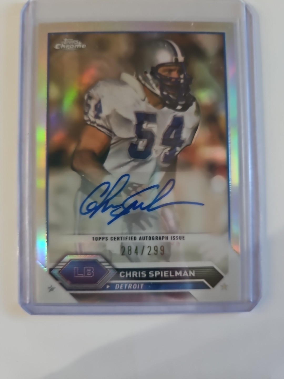 2023 Topps Composite Chrome Chris Spielman Silver Refractor Auto /299 #TCA-CSP