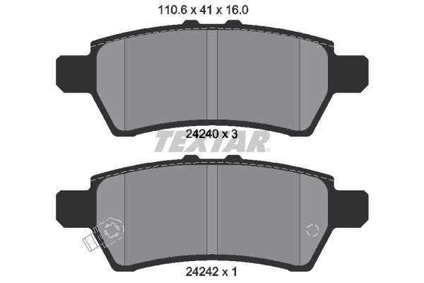 Plaquettes de frein Textar silencieuses et sans vibration pour étrier 44060EA090