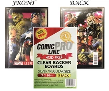 CPL Crystal Clear Premium Quality Archival 80pt Silver Comic Boards 5ct Pack