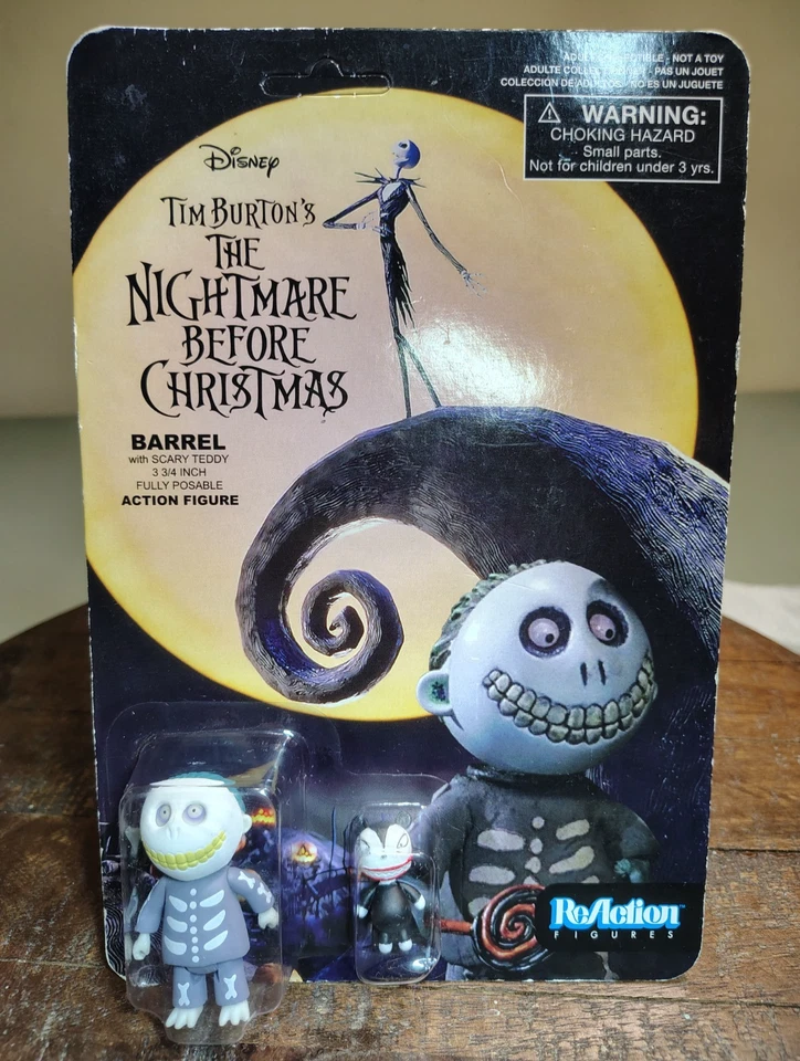 Figura de acción Pesadilla antes de Navidad Barril & Scary Teddy Reaction - NUEVA Foto 4 de 4