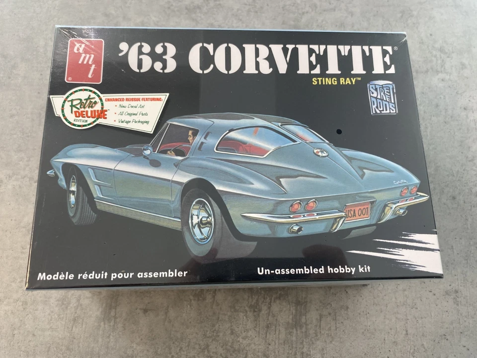 AMT 861 1:25 '63 Corvette ungebaut original versiegelt - Bild 1 von 1