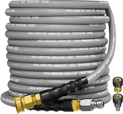 #ad 3 8quot; 4800PSI Pressure Washer Hose 50FT with Swivel Quick Connect 50FT Gray $97.50