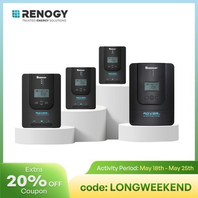 Renogy MPPT Solar Charge Controller 20A/30A/40A/60A/100A 12V/24V/36V For Solar