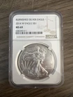 2014-W Burnished Silver Eagle NGC MS69 1 OZ .999 Fine Silver