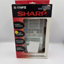 NEW Sharp EL-1750P III Printing Calculator 2 Color 12 Digit Calendar Clock NEW
