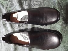Image of Clarks Harriet Kelly Womens Black Leather Flat Lightweight Slip On Shoes 4D BNiB
