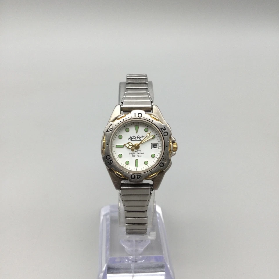 Reloj Freestyle Performance Mujer 29mm Dorado Tono Plata Fecha Elastizado Batería Nueva Foto 2 de 4