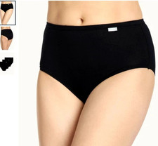 Women's Jockey 2-Pack Briefs Black 100 Cotton Comfort Classic Underwear Size 7