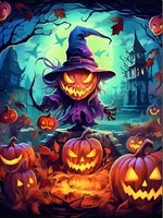 Kreative Halloween-Stickerei Mit Diamantmosaik-Vogelscheuche, 30 X 40 Cm