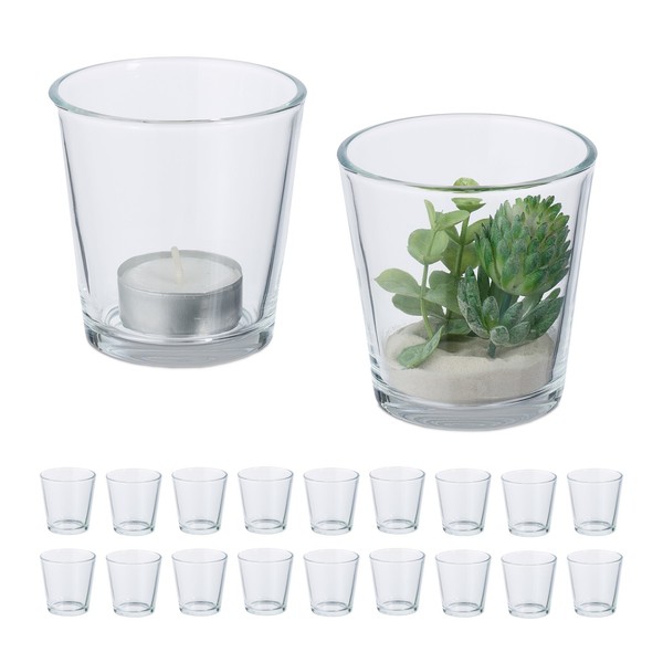 TeelichtgläSer Teelichthalter Windlicht KerzengläSer Kerzenhalter Glas 20Er Set-image