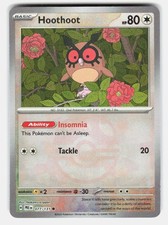 Pokemon Hoothoot (Master Ball Pattern) Prismatic Evolutions 077/131 Common NM