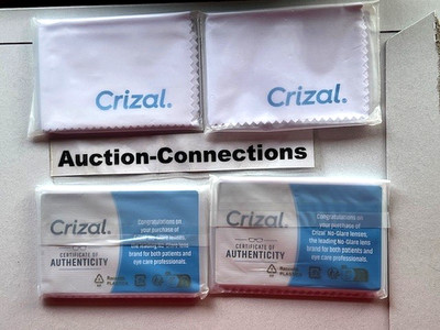 CRIZAL Microfiber Lens  Ultra Premium Cleaning Polishing Cloth LOT Essilor QTY 4