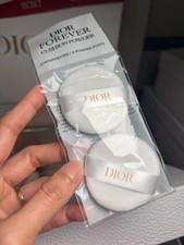 DIOR FOREVER CUSHION POWDER 2 HOUPPETTES / 2 POWDER PUFFS NEW