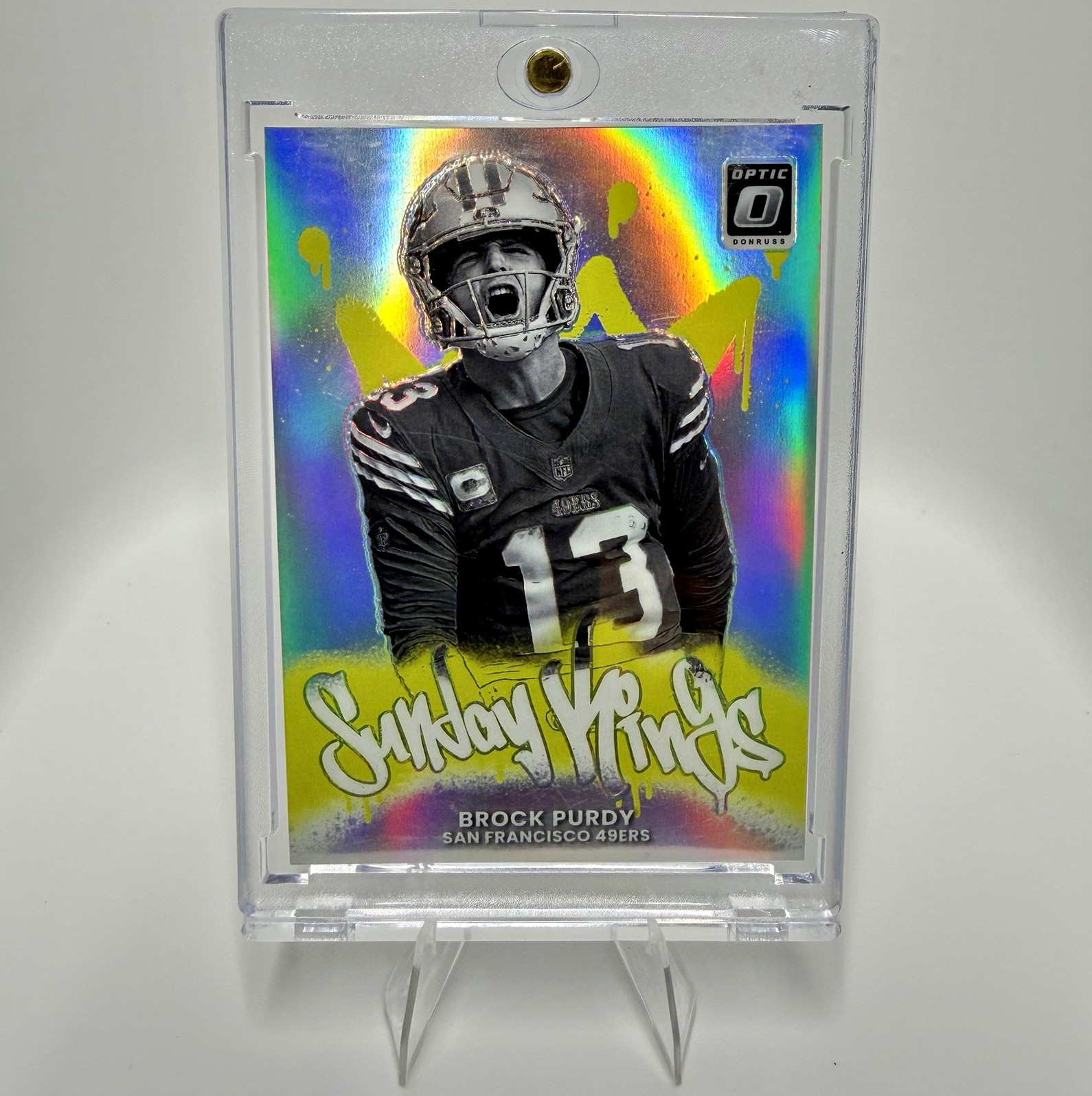 Brock Purdy 2025 Panini Donruss Optic Football SUNDAY KINGS CASE HIT #19 - 49ers