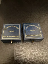 1989- 1999 style Royal Mint Half Sovereign Gold Proof, Box NO COIN.