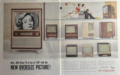 1955 RCA Victor Televisions Top Value Models Baylor Ellis Dorrance VTG Print Ad