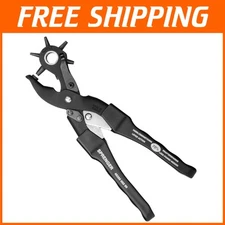 Rotary Leather Hole Punch with 6 Sizes - High-Performance Tool for Crafts