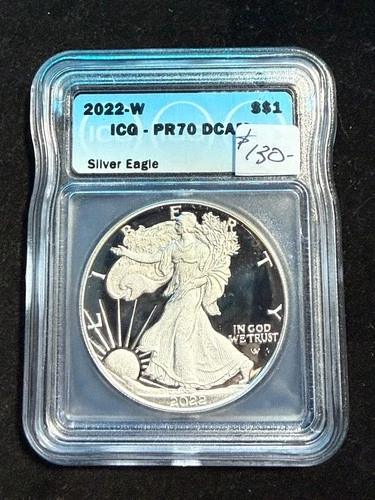 2022 W AMERICAN SILVER EAGLE ICG PR70 DCAM 305