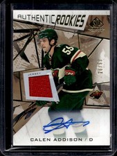 Calen Addison 2021-22 SP Game Used #175 Rookie Jersey Auto Gold /99