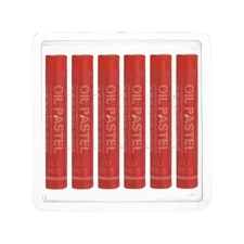 Vermilion Oil Pastels, 6Pcs Soft Oil Crayons Creamy Pastels Stick Art