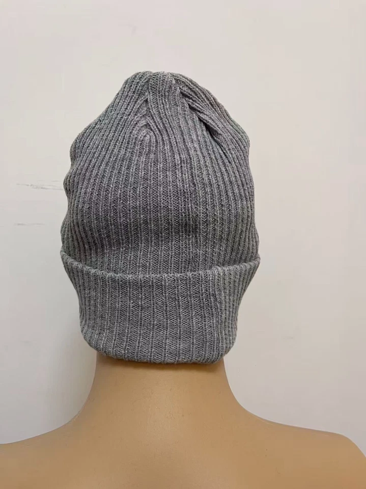 Мужские повседневные зимние теплые вязаные шапочки-бини HUGO BOSS для взрослых серые - Изображение 3 из 3