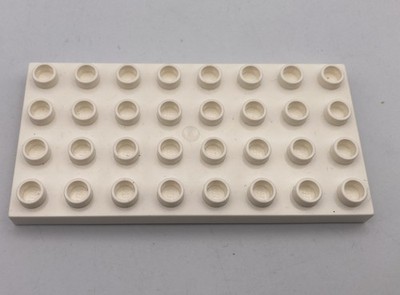 Lego Duplo Building Block Replacement 4X8 Base WHITE Block Brick