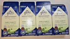 4 Glade Aromatherapy Cool Mist Diffuser Refill FIND CLARITY Lemongrass Bergamot