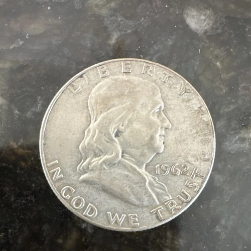 1962 Franklin Half Dollar 50C Denver 90% Silver Circulated Business Strike Coin