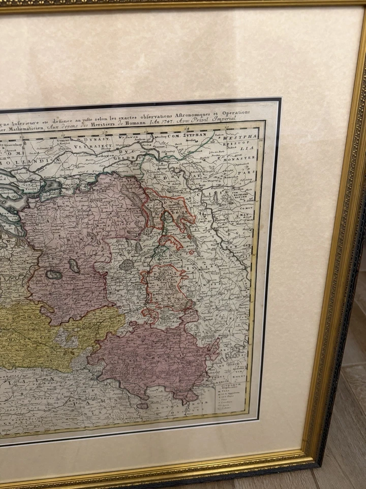 1747 Map of Belgium Catholicum seu Decem provinciae Germaniae by Homann Heirs - Image 4 of 4