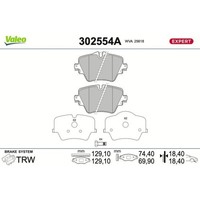 1X Bremsbelagsatz, Scheibenbremse Valeo 302554A Passend FüR BMW Toyota Mini