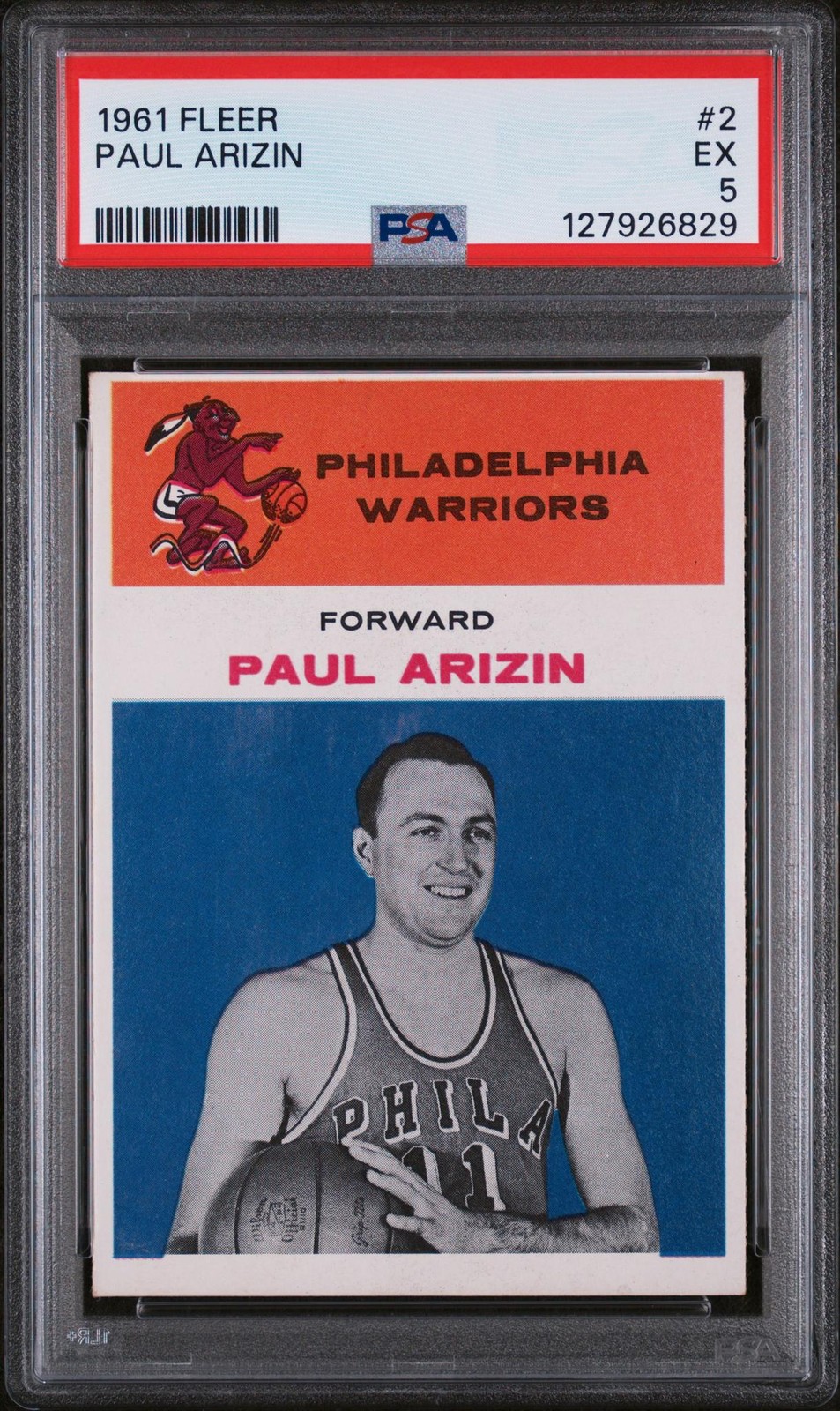 1961 Fleer Paul Arizin #2 PSA 5