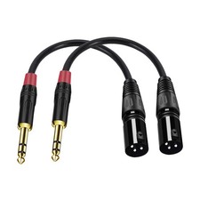  2PACK/6inch XLR to 1/4 TRS Stereo Adapter,XLR Male Inch 6inch