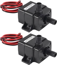 DIANN 2pcs Mini Submersible Water Pump DC 12V Small Fountain Onecolor 