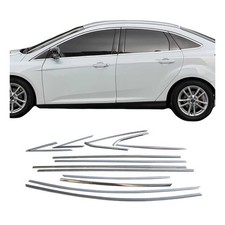 Window Molding Trim Streamer For Ford Focus 2012-18 Sedan Stainless Steel 12 Pcs Window Molding Trim Streamer For Ford Focus 2012-18 Sedan Stainless Steel 12 Pcs