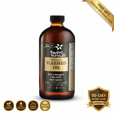 FLAX SEED OIL ORGANIC- Joints Heart & Brain Health Hormone Supplement 16 oz