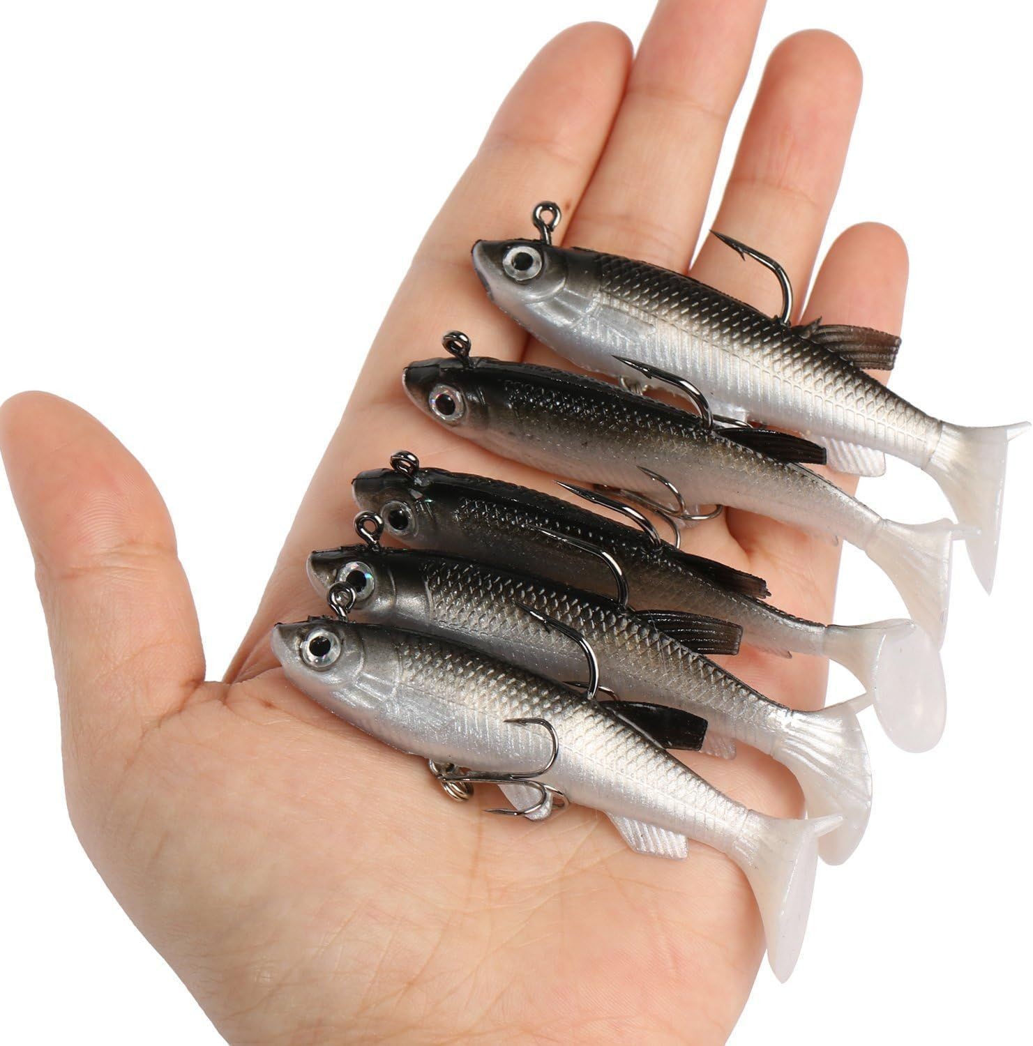 Popular   Goture Swimbait Bass Lure Worm Jig Real S T Set   5 - Image 3