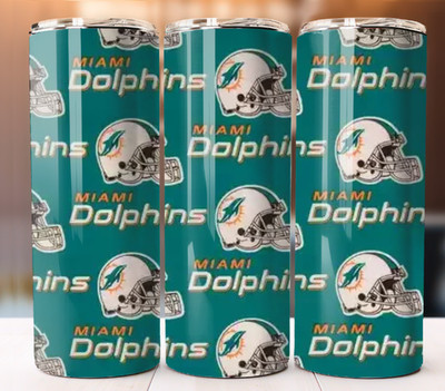 Custom Tumbler Cup Mug 20 oz Stainless Steel Personalized Football DolPhins Team
