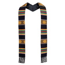 Premium Adult Kente Stole Sash Tassel Ends Unisex African Heritage Grad