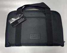 Roma Leather 6918 Pistol Case Range Bag Nylon, Large Black 14”x9”x2.5” New