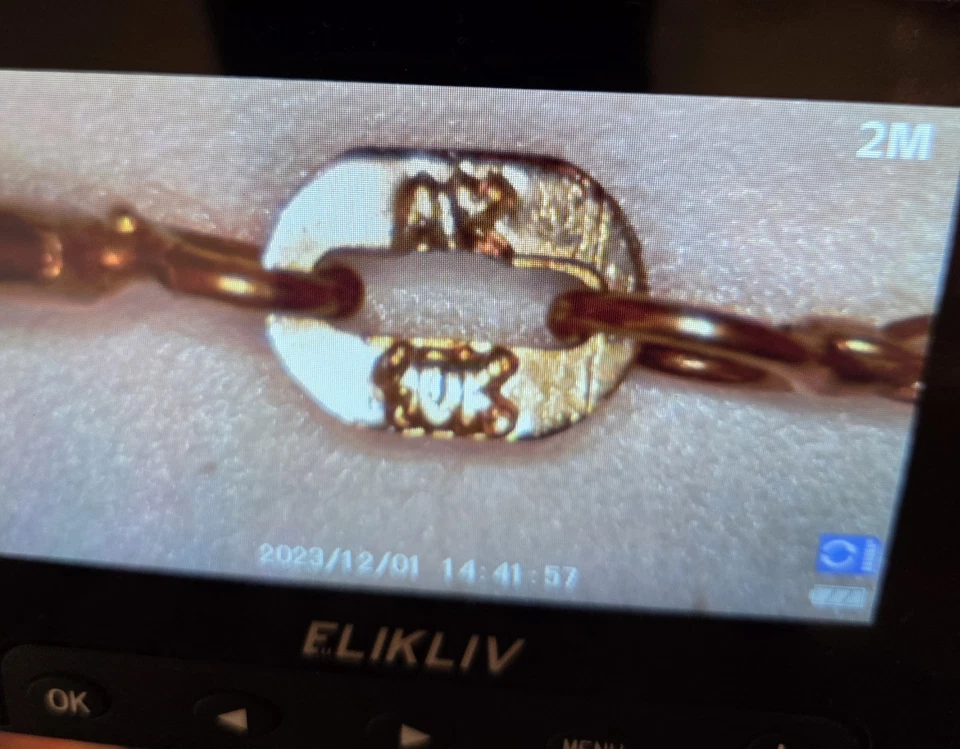 Vintage 10k Gold Princess Style Necklace 16" - Image 4 of 4